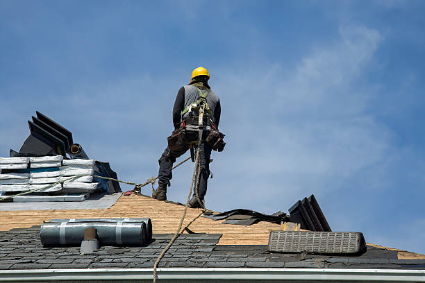 Professional Roof Installation technician working in Mastic, NY